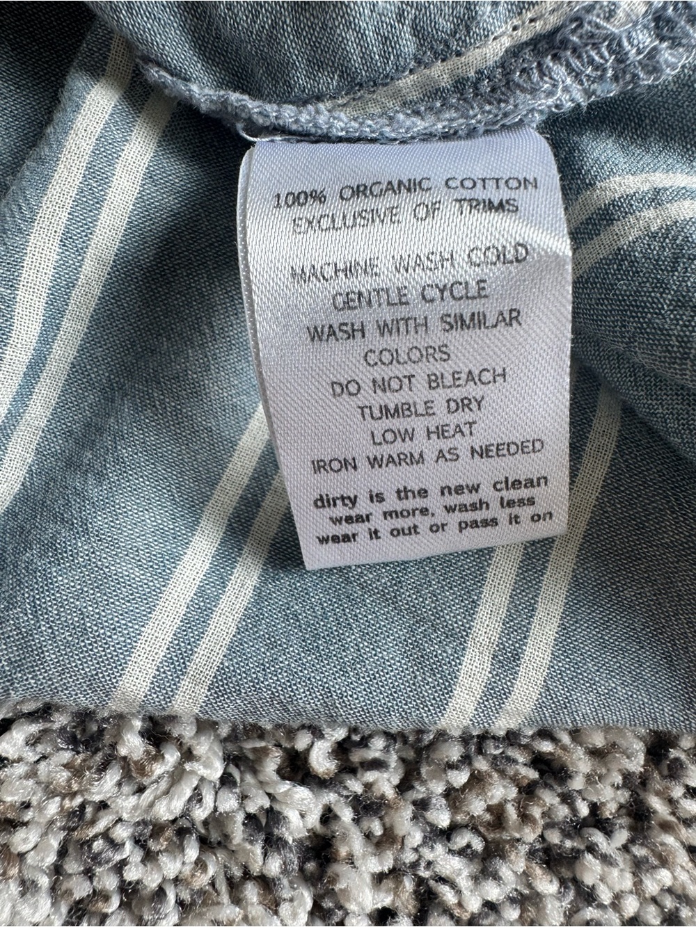Toad&Co Women’s Striped Blue Button-Front Cami Top - Picture 4 of 4